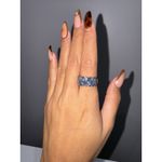 Sterling Silver 925 Simulated‎ Blue & Purple Ring Size 8 Topaz & Amethyst Photo 7