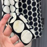 Etro Made in Italy 100% Silk Polka Dot Floral Embroidered Blouse Size 44/Medium Black Photo 8