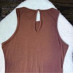 SheIn Brown Solid Ribbed Knit Unitard Romper Photo 5