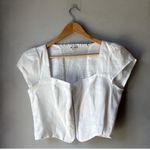 Reformation NWOT Marin Linen Top White Photo 4
