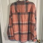 United by Blue  Women's Coral and Navy Plaid Button Down Shirt Photo 3