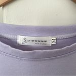 Purple cherry blossom embroidered tee with ribbon details Korean fashion White Size M Photo 2