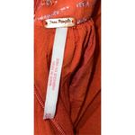 Free People  Strapless Midi Dress XS Orange Florals Photo 8