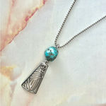 Sterling silver howlite pendant necklace Photo 1