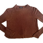 American Apparel  Aslan Sweater Size Small Long‎ Sleeve Crop Brown Light Sweater Photo 0