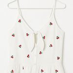 White Tank Top with Cherry Print Size L Photo 0