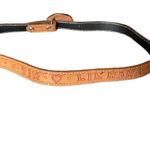 Vintage Tan Leather Stamped Belt Lil Mama Pops Tim Floral size XL Photo 3