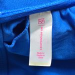 No Boundaries  Blue Ribbed Padded Bandeau Halter Swim Bra Beach Bikini Top Large Photo 3