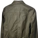Caslon  Coated Moto Jacket Olive Green Outdoors Utility Equestrian XS Photo 5