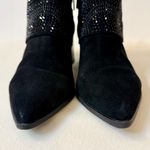 Karl Lagerfeld Paris Asasha Studded Suede Black Booties Size 9 Photo 4