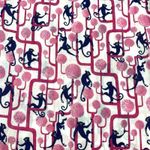 Talbots  Pink Monkey Print Top Shirt Womens Size Large Fun Whimsy‎ India Cotton Photo 1