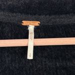 Free People Black Fuzzy Velvety Square Neck Puff Sleeve Sweater Top Size S Boho Photo 6