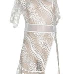 For Love & Lemons Trinidad Cover-Up Lace Dress, White, Small Photo 14
