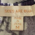 Skies Are Blue navy and white top with back cut-outs in size Medium. EUC Photo 7