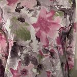 Size small long sleeve Purple pink and green flowered long sleeve top EUC Photo 3