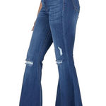 REWASH  Blue Distressed Flare Jeans Photo 0
