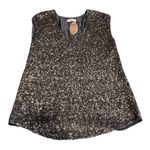 NWT Megan Park Brown/Black Sequined Top Size 3 (US 10) Holiday $585 Brown Photo 4