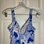 One Piece Penbrooke Blue/White Print V Neck Sleeveless  18 Photo 5