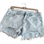 American Eagle  Light Wash Distressed Shortie Shorts Light Blue Size 4 Photo 3