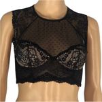 Dobreva Black Bustier Corset Cropped Lace Tank Bra Womens Size 34A Photo 5