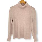 J.Crew | Medium | Heathered Pink Extra-Soft Yarn Puff-Sleeve Turtleneck Sweater Photo 1