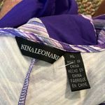 Nina Leonard  stripped purple’s colors midi sleeveless dress NWOT C1 Photo 4