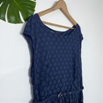 Alfani 🆕 Cap-Sleeve Polka Dot-Print Belted Dress in Navy Photo 5