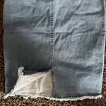1511 Inc Frayed Paperbag Denim Skirt Blue Size 6 Photo 2