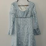 Choosy Light Blue Satin Polka Dot Dress Size Small Photo 0
