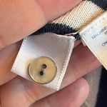 Lands' End Lands’ End 100% Supima Cotton Cardigan Womens‎ Size Small Navy and White Chevron Photo 6