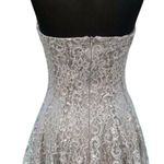 Cache  Nude Metallic Lace Strapless Event Dress Lined Shelf Bra New NWT $188 Photo 5