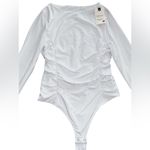 Long Sleeve Double Lines Slim fit Bodysuit White Size L Size L Photo 5