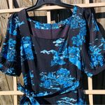 Ann Taylor  Floral Toile Square Neck Shift Dress, Night Sky, Women's, Siz… Photo 4