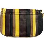 Pour La Victoire Laurent-Brown Striped Clutch Purse Photo 1
