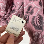 Free People NEW  No Ordinary Jacquard Pink Floral Cropped Sweater Size Medium Photo 7