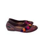 Sadin Multicolored Pakistani Khussa Shoes Flats Slip On Slippers size 8 Brown Photo 5