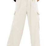 Merokeety  NWT taupe wide leg cargo trouser M Photo 0