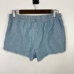 Aerie Striped Denim Drawstring Shorts Light Wash Beachy Boho Coastal Cowgirl Photo 3