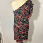 Veronica Beard "Ballard" One Shoulder Silk Floral Summer Mini Dress Photo 12