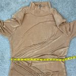 JLUXLABEL ‎ Kara Mock Neck Bodycon Midi Dress Gold Tan 2XL Photo 7