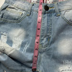 Imperfect light wash white wash distressed jeans size 28 pockets belt loops Blue Photo 4