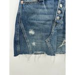 Free People Denim A-Line Dark Wash Blue Button Fly Skirt Women's Size 25 Photo 3