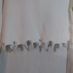 25 South White Frayed Distressed Hem Ribbed Knit Crop Sweater Size Small Photo 2