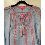 Lilly Pulitzer Mardi Long Sleeve Tunic Top Blue Periwinkle Chambray Size XS NWT Photo 2