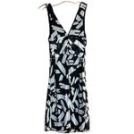 Maurice's Black & White Flattering V-Neck Dress with Draping at the front. Photo 3