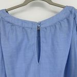 Old Navy  Light Blue Top Blouse Cold Shoulder Flare Sleeves Woven Size XXL Photo 5