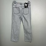 Sandrine Rose x Free People Straight Leg Jeans Sz 28 Button Fly High Rise‎ NWT Silver Photo 9