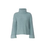 525 America  Blue Wide Sleeve Chunky Knit Turtleneck Sweater Size Large Photo 3