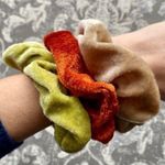 Iris Earth Tones Velvet Scrunchies 3 Pack Photo 1