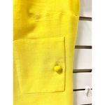 Versace  Short Puff-Sleeve Crew Neck Shift Mini Dress Yellow Women's Size S / M Photo 1